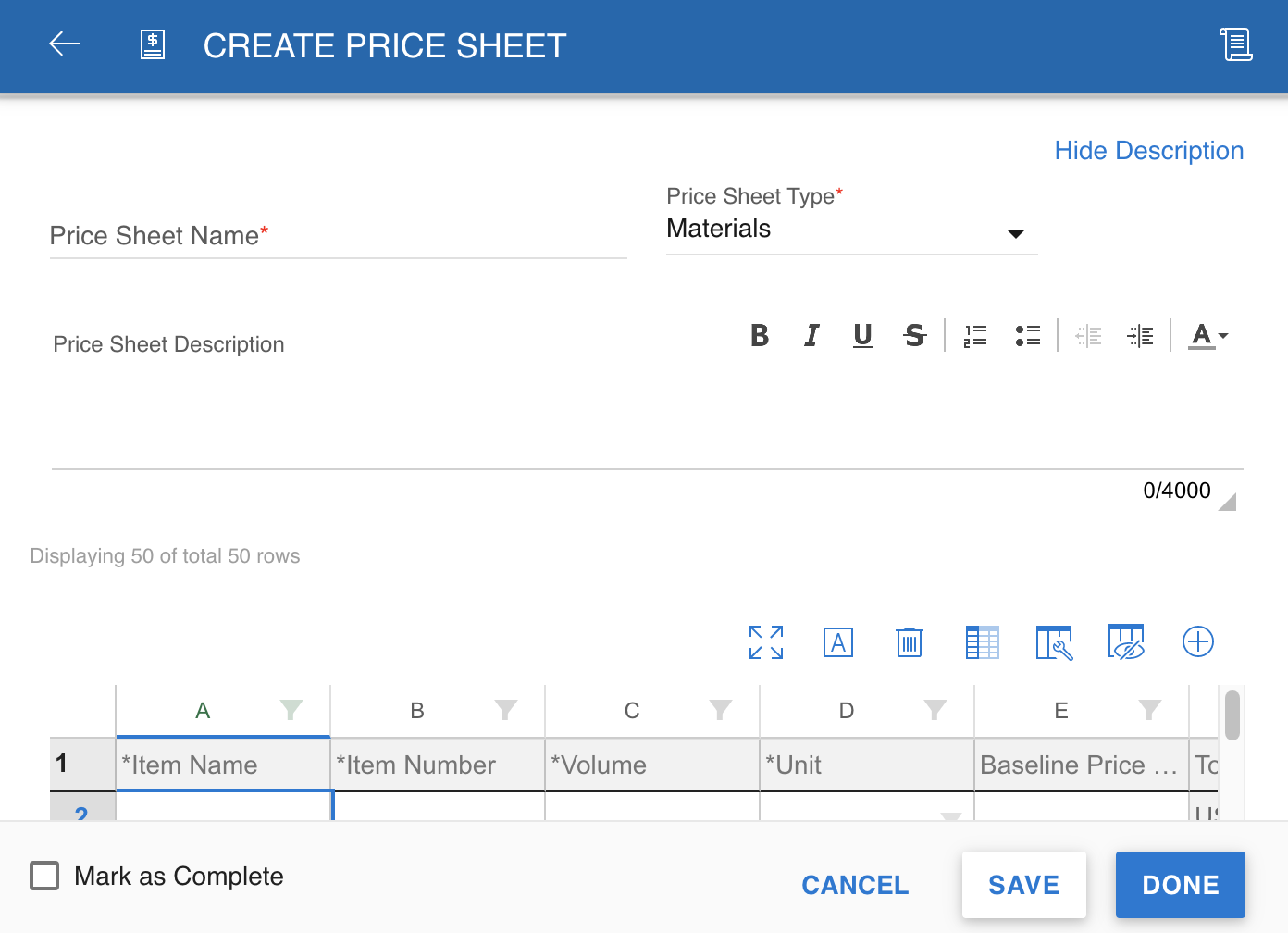 Creating A Price Sheet Supply Chain Knowledge Base